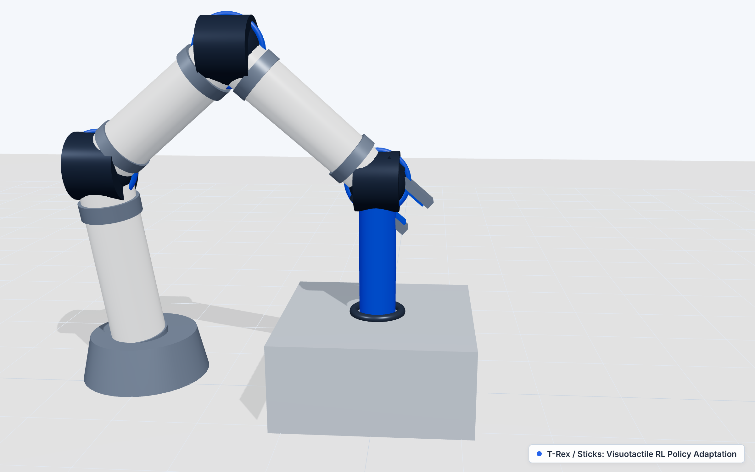 3D macro visualization of visuotactile optical-tactile gripper performing precision peg-in-hole insertion